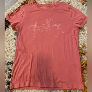 Pink Aeropostale Skeleton Tee